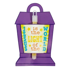 Jesus Is The Light Glow Sticks With Lantern Card - 12 Pc.
