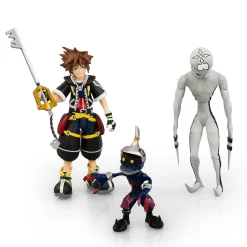 Kingdom Hearts 2 Action Figures Collection Set Includes Sora, Dusk, & Soldier