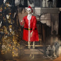 Large Posable Skeleton Santa Outfit