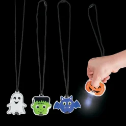 Light-Up Halloween Character Necklaces - 12 Pc.