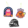 Magic Color Scratch Religious Halloween Monster Ornaments - 24 Pc.