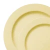 Matte Bright Yellow Round Disposable Plastic Dinnerware Value Set (40 Dinner Plates + 40 Salad Plates)