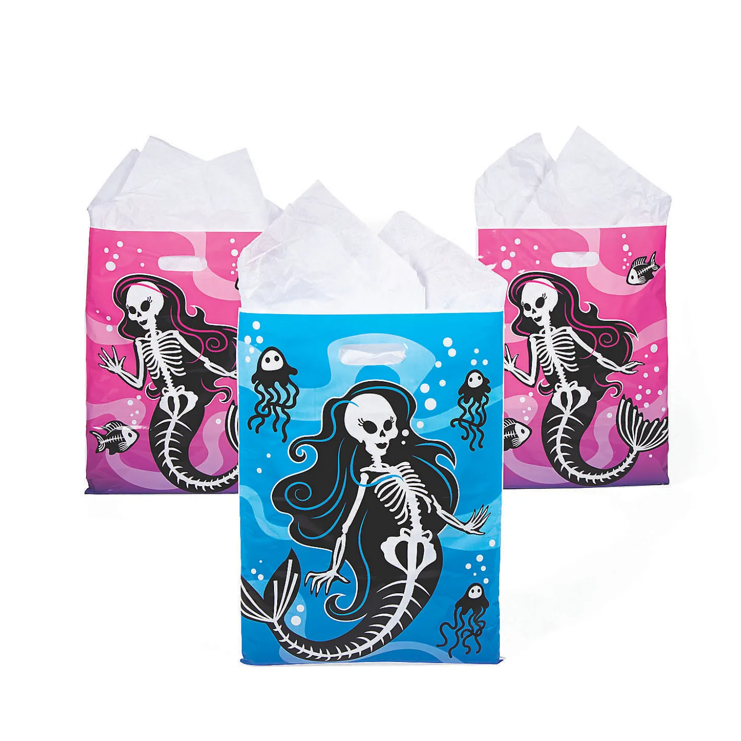 Mermaid Skeleton Goody Bags - 36 Pc.