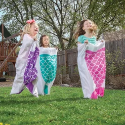 Mermaid Tail Potato Sack Race Bags - 12 Pc.