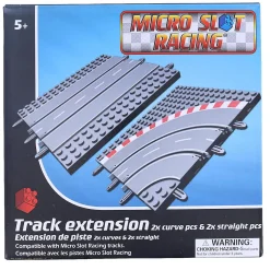 Micro Slot Racing 4-Piece Track Extension 2 Curve 2 Straight