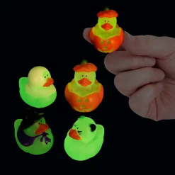 Mini Glow-In-The-Dark Halloween Rubber Ducks - 24 Pc.