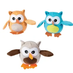 Mini Plump Stuffed Owls - 12 Pc.