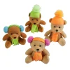 Mini Winter Stuffed Hat & Scarves Teddy Bears - 12 Pc.
