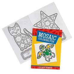 Mosaic Color By Number Activity Books – 12 Pc.