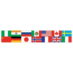 Multicultural Flag Pencils - 24 Pc.