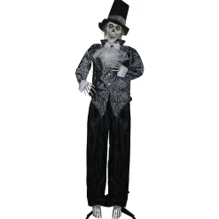 Northlight 6' Black And White Lighted And Animated Groom Halloween Decoration