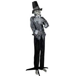 Northlight 6' Black And White Lighted And Animated Groom Halloween Decoration