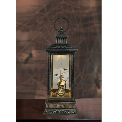 Northlight 11" Led Lighted Halloween Lantern With A White Skull Head
