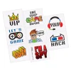 Party Town Temporary Tattoos - 8 Pc.