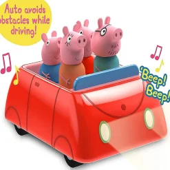 Peppa Pig's Family Red Clever Car Lights Sounds George Daddy Mummy Pig Wow! Stuff