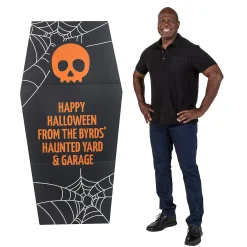 Personalized Spooky Coffin Cardboard Cutout Stand-Up