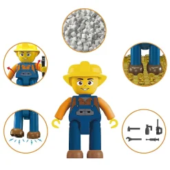 Picassotiles 4 Piece City Builder Character Figure Set