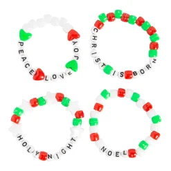 Religious Christmas Beaded Bracelets - 12 Pc.