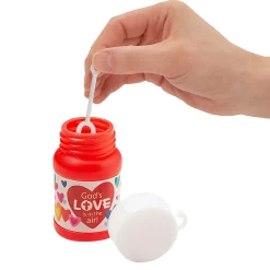 Religious Valentine Mini Bubble Bottles - 24 Pc.