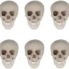 Set Of 6 Skull Halloween Decorations 4.75"