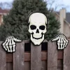 Skeleton Fence Peeker Halloween Decoration