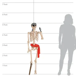 Skeleton Mermaid & Pirate Couple Halloween Decorations