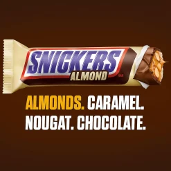 Snickers Almond Full Size Bar, 1.76 Oz, 24 Count