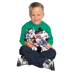 Snowflake Stuffed Snowmen With Hats And Scarves- 12 Pc.