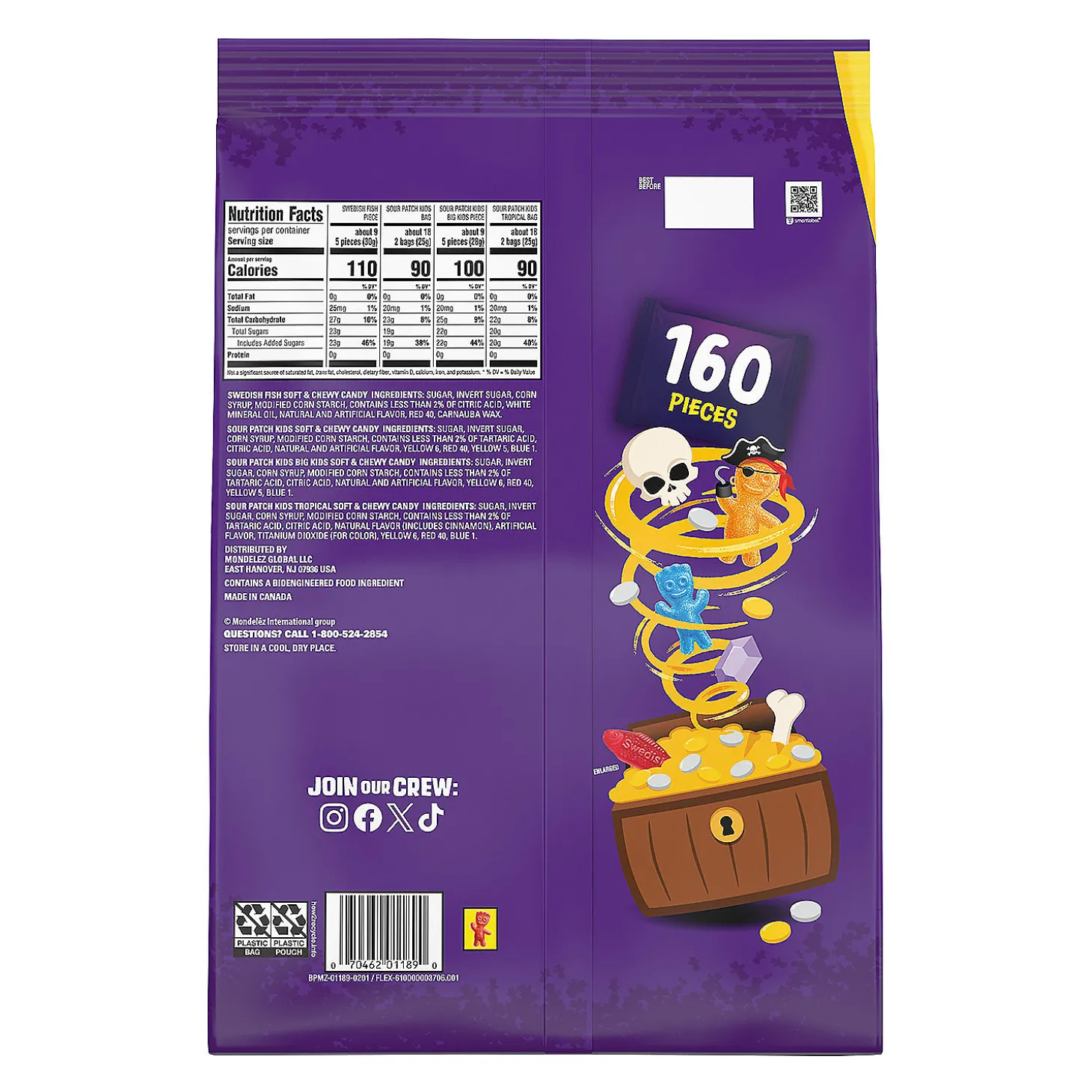 Sour Patch Kids Zombie Candy Treat Packs - 80 Pc.