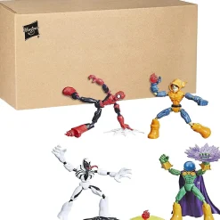 Spider-Man Marvel Bend & Flex Anti-Venom Mysterio Hobgoblin Heroes Figure Set Hasbro