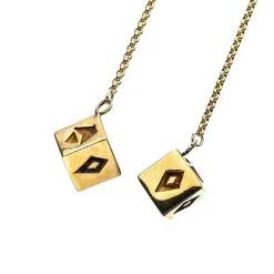 Star Wars Han Solo Corellian Gold 3D Dice Necklace