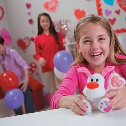 Stuffed Dog With Lollipop Valentine Exchanges For 12