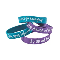 Suicide Awareness Rubber Bracelets - 24 Pc.