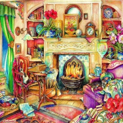 Sunsout Fireside Embroidery 1000 Pc Large Pieces Jigsaw Puzzle