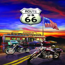 Sunsout Route 66 Diner 1000 Pc Jigsaw Puzzle