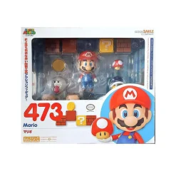 Super Mario Bros Nendoroid Action Figure 473 W/Bonus Coins Nintendo Toy Nes Good Smile Company