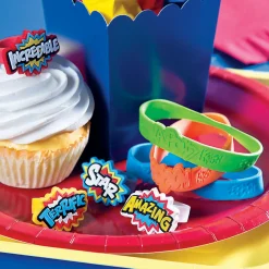 Superhero Sayings Rubber Bracelets - 24 Pc.