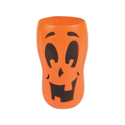 Tall Halloween Jack-O'-Lantern Orange Plastic Cups - 6 Ct.