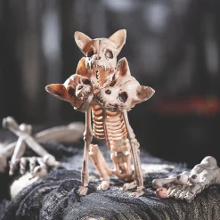 Three-Headed Dog Skeleton Halloween Decoration