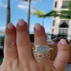 Torrey Ring Blue Chalcedony