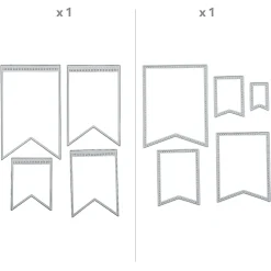 Value Pennant Cutting Die Assortment - 9 Pc.