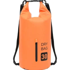 Vidaxl Dry Bag With Zipper Orange 7.9 Gal Pvc