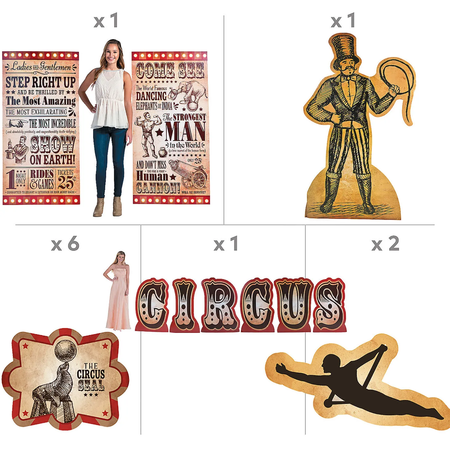 Vintage Circus Basic Decorating Kit - 17 Pc.