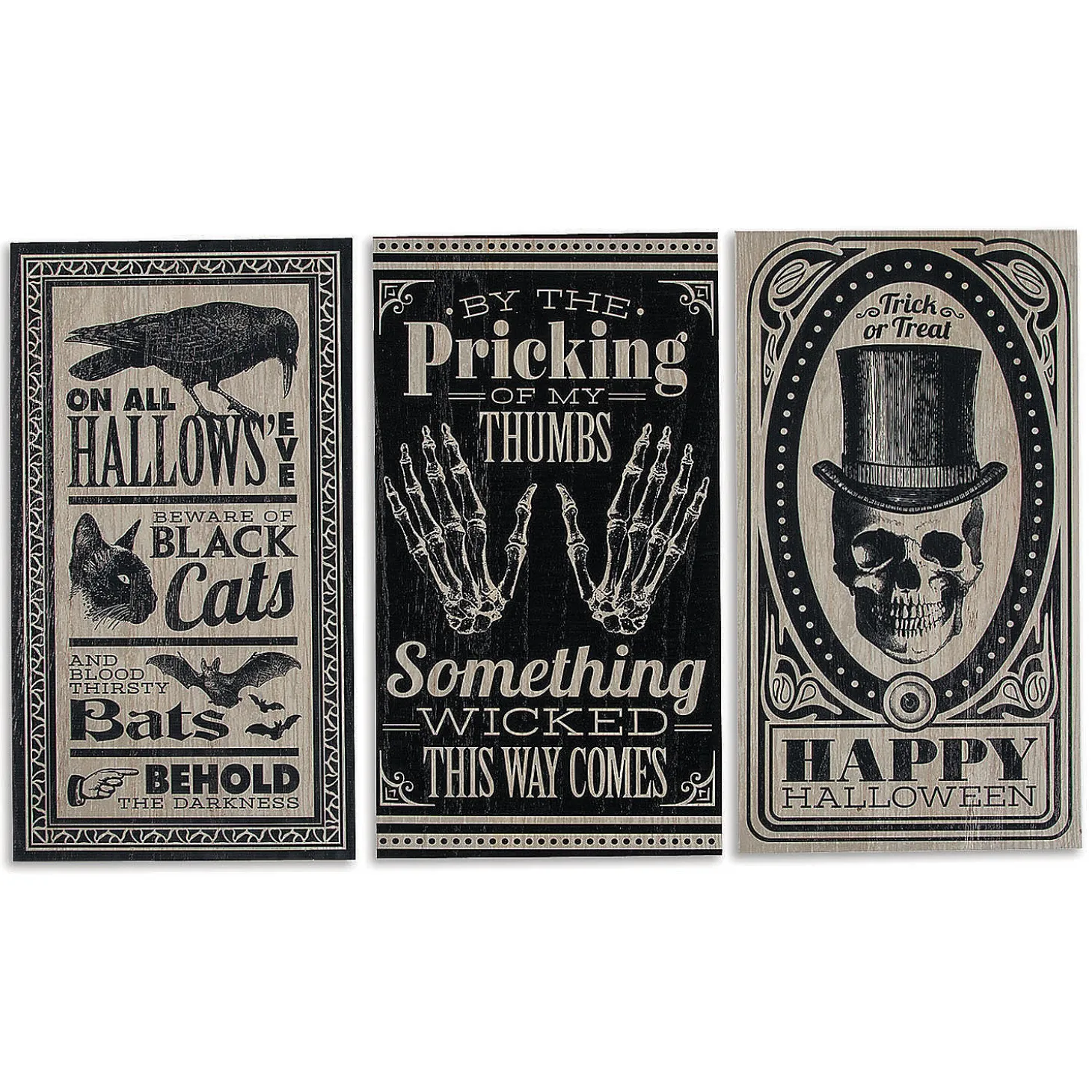 Vintage Vertical Signs Halloween Decorations