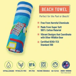 Wildkin Trains, Planes & Trucks 100% Cotton Beach Towel