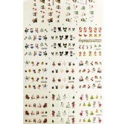 Wrapables Christmas Water Slide Nail Art Decals Water Transfer Nail Decals (11 Designs/220 Nail Decals)