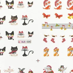 Wrapables Christmas Water Slide Nail Art Decals Water Transfer Nail Decals (11 Designs/220 Nail Decals)