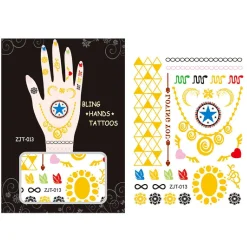 Wrapables Metallic Body Art Hand Tattoos, Loving You