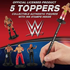 Wwe Pencil Toppers 5Pk Nakamura Mysterio Rock Becky Lynch Ultimate Warrior Warrior Pmi International